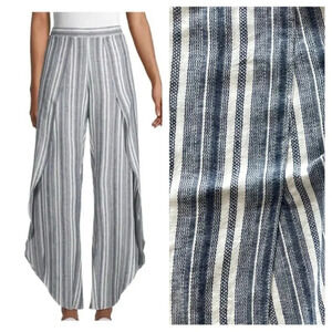 Supply & Demand Blue & White Striped Linen Pants Size XS